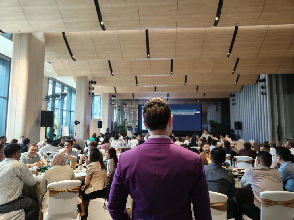 Larry Rocket at a professional event